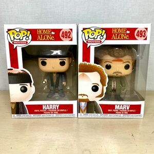 Funko Pop Home Alone Set Harry 492 Marv 493 Vinyl Figures Lot of 2 Vaulted